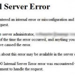 corriger Internal Server Error