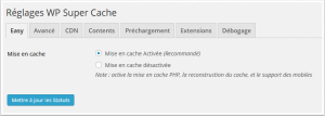 activer le cache