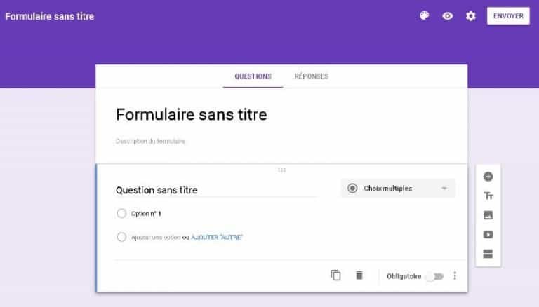 formulaire de contact