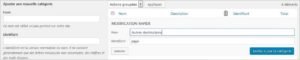 modifier catégorie wordpress