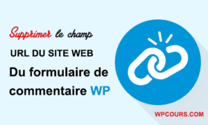 SUPPRIMER URL DU FORMULAIRE DE COMMENTAIRE WORDPRESS