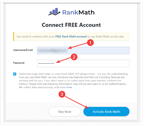 activation de rank math