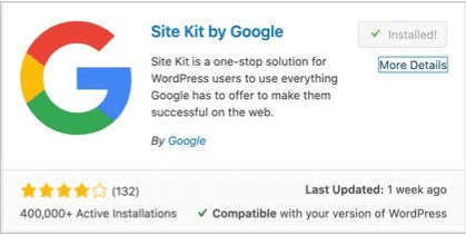 installer google site kit