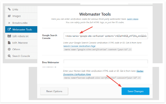 webmaster tool