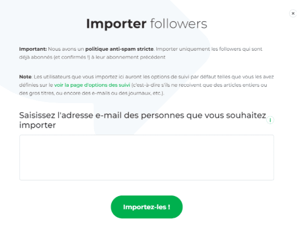 importer email vers follow it