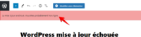 impossible de mettre à jour la base de données