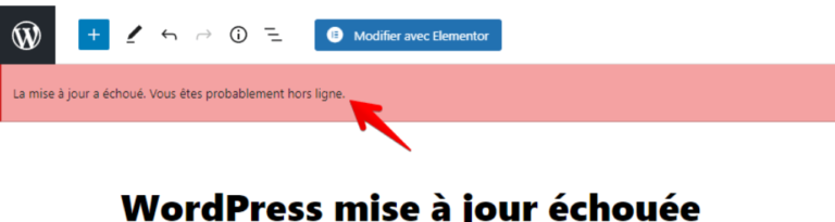 impossible de mettre à jour la base de données